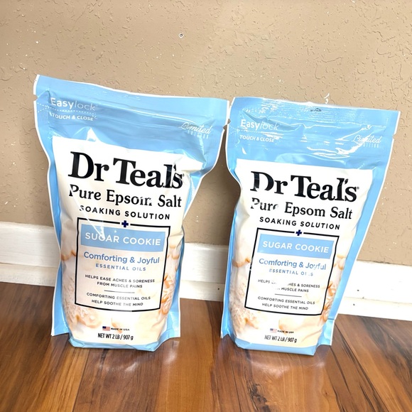 2 New Dr Teal's Pure Epsom Salt Soaking Solution bath salts with essential oils - Picture 1 of 3